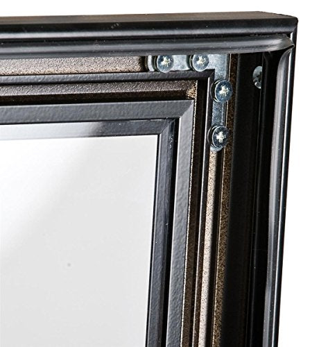 Weather Resistant, Magnetic Surface, Bulletin Board with Swing-Open Locking Door, Wall Mounted, Black Finish Aluminum Frame, for Indoor Or Outdoor Use