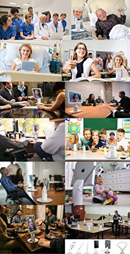 KUBI Classic Telepresence Robot, Web controlled Video Conferencing Robotic Desktop Tablet Stand with Far End Camera Controls for iPad, Galaxy, Android & Windows Tablets, Conformable Mount fits most Tablets from 7 - 10.5" in Portrait or Landscape