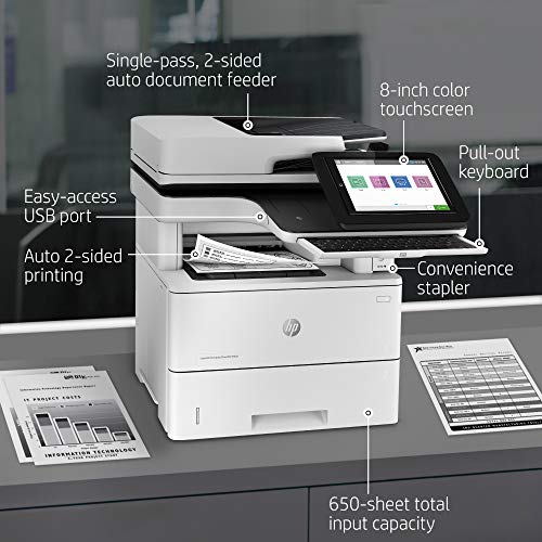 HP LaserJet Enterprise MFP M528c Monochrome All-in-One Printer - Ethernet, 2-Sided Printing (Renewed)