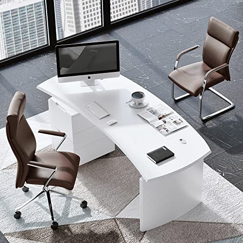 Zuri Furniture Draper Leather Executive Chair - Dark Brown
