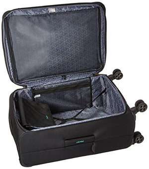 DELSEY Paris Hyperglide Softside Expandable Luggage with Spinner Wheels, Black, Checked-Medium 25 Inch