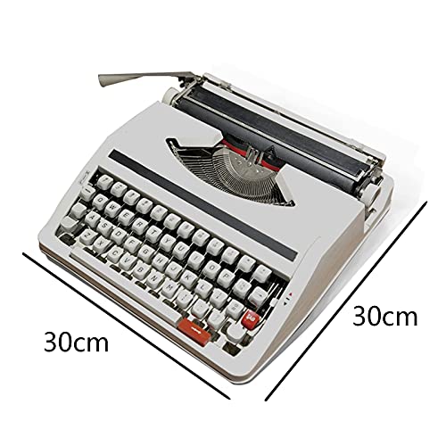Amdsoc Old Fashioned Manual Typewriter - Portable Red Black Ribbon Set 30 * 30 * 10CM