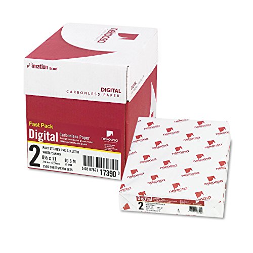 Nekoosa 17390 Digital Carbonless Paper, Straight, 8-1/2 X 11, 2-Pt, White/Canary, 2500/Ct