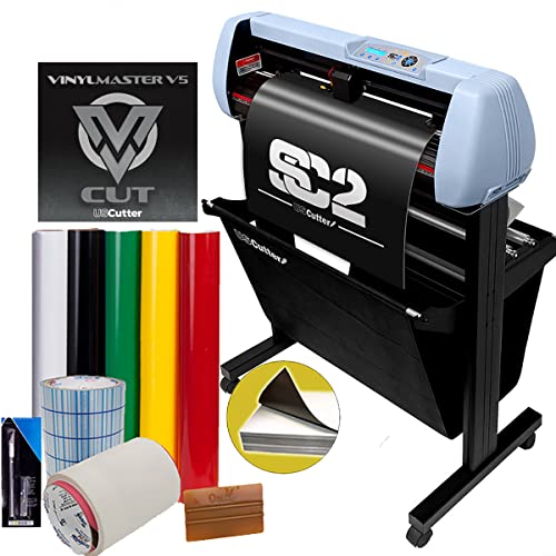 USCutter 34" SC2 Vinyl Cutter Sign Shop Starter Kit with Basket, Vinyl Tape Tools