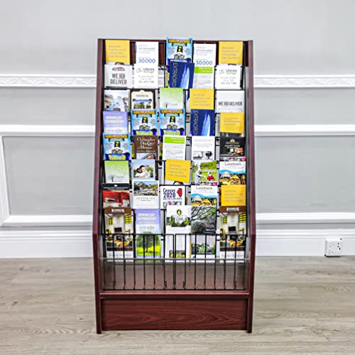 FixtureDisplays® 9 Tier Literature Rack Brochure Holder - Red