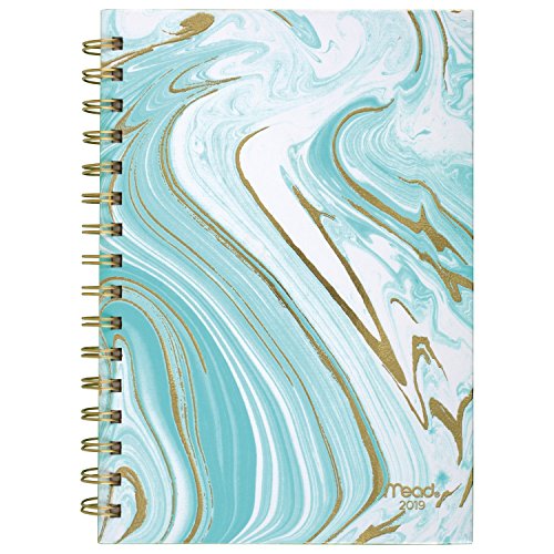 Mead 2019 Weekly & Monthly Planner, 5-1/2" x 8-1/2", Small, Hardcover, Artisan, Design Selected For You (CRW40910)