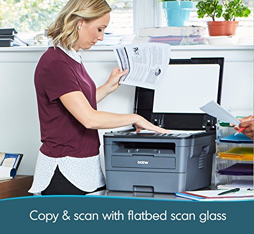 Brother HL-L2390DB Compact Monochrome Laser Wireless All-in-One Printer for Business Office - Flatbed Print Copy Scan - 32 ppm, Duplex Two-Sided Print, 250-Sheet, Tillsiy USB Printer Cable