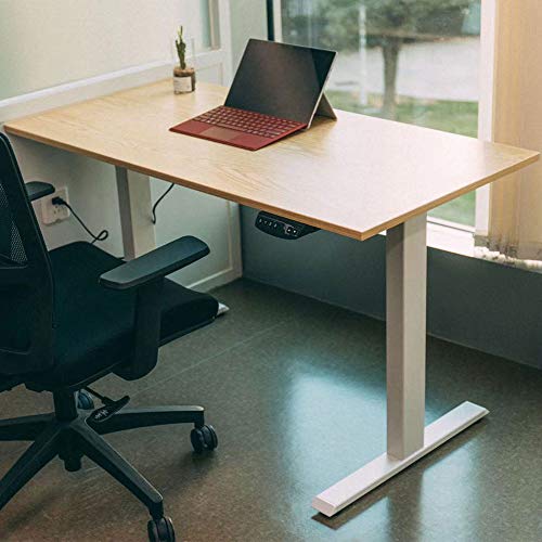 OIUT Electric Height Adjustable Home Office Standing Desk, Stand up Desk Workstation, Household Multipurpose Office Desk Rectangle Computer Table Sit Stand Table for Sitting Room Study Room