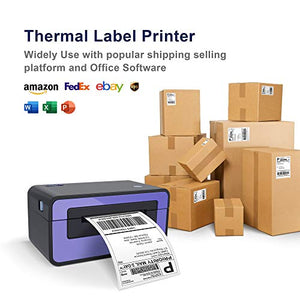POLONO Label Printer - 150mm/s 4x6 Gray Thermal Label Printer, POLONO 4"x6" 1000 Labels Direct Thermal Shipping Labels, Compatible with Amazon, Ebay, Etsy, Shopify and FedEx