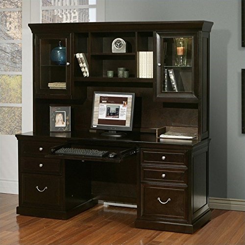 Martin Fulton Computer Credenza with Hutch in Espresso