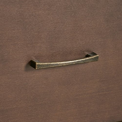 Great Deal Furniture 304801 Allen Midcentury Modern Faux Wood Shelf, Walnut,