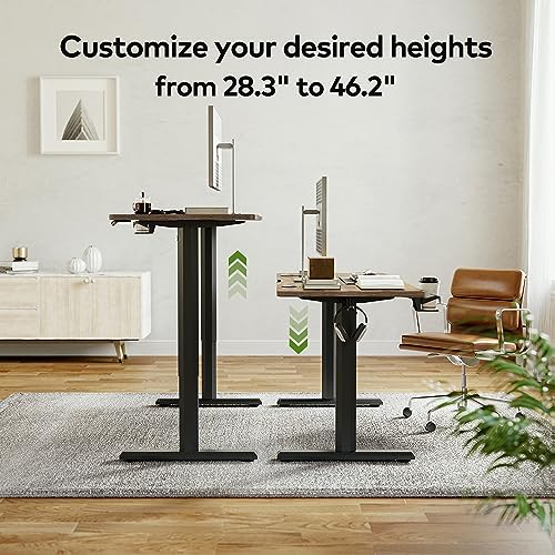 FEZIBO Electric Standing Desk, 63 x 24 Inches, Sit Stand Home Office Desk - Rusticbrown