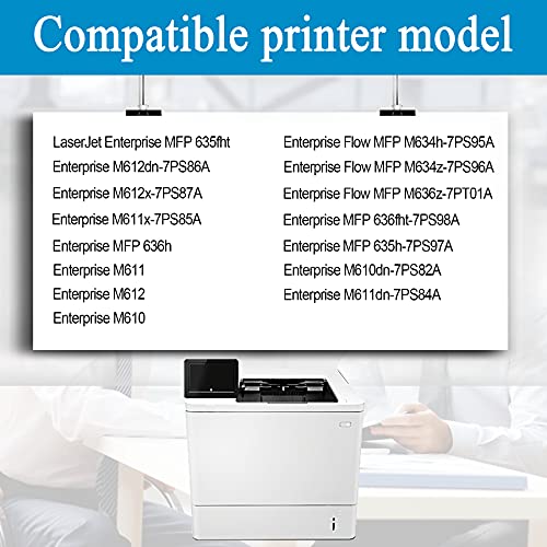 1 Pack Black Compatible 147A | W1470A Toner Cartridge Replacement for M610 M610dn M611dn M611x M612 M612dn Flow MFP M634h M634z MFP 635h 635fht 636h 636fht Printer Ink Cartridge (High Yield)