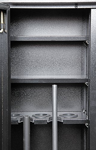 American Furniture Classics Gun Security Cabinet 16 Gun Metal Security Cabinet with Two Doors & 3 Pt. Locking System