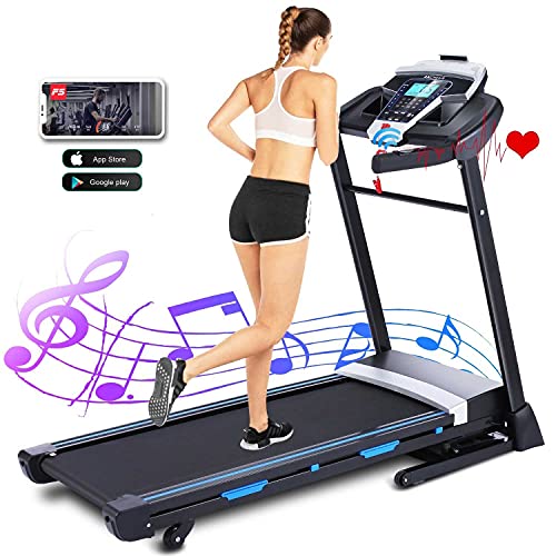 ANCHEER Treadmills for Home, 3.25HP APP Folding Treadmill with Automatic Incline, Walking Running Jogging Machine for Home/Gym Cardio Use