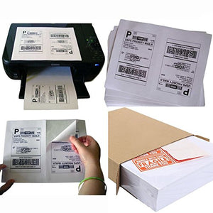 MFLABEL Half Sheet Laser/Ink Jet Shipping Labels for UPS USPS FedEx (10000 Labels)