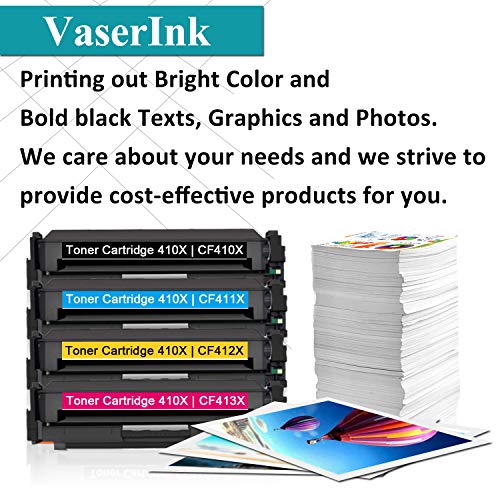 12 Pack High Yield 410X | CF410X CF411X CF412X CF413X Toner Cartridge Replacement for HP Color Laserjet Pro M452dn M452dw M452nw MFP M477fdn M477fdw M477fnw Printer Toner (6BK/2C/2Y/2M) - by VaserInk