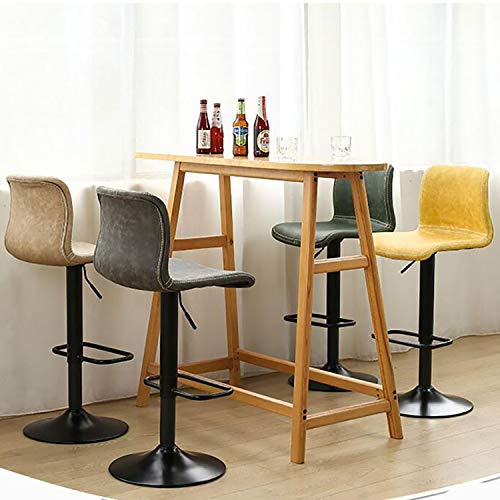 SHPEHP Adjustable Drafting Chair with Backrest & Foot Rest - Peneumatic Lifting Height, Swivel Seat - Black A