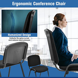 Giantex 10 PCS Waiting Room Chairs - Upholstered Stackable Conference Chair Set