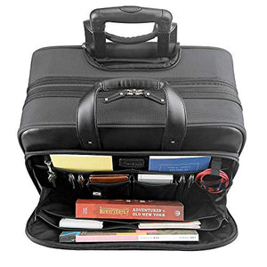 Solo New York Gramercy Rolling Laptop Bag. 4 Wheel Rolling Briefcase for Women and Men. Fits Up to 15.6 Inch Laptop - Grey
