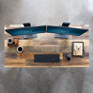 Vari Table (60x30) - Computer Desk with Durable Finish & Built-in Cable Management Tray - Use as Standalone Workstation or Side Table - Work or Home Office Furniture - (Reclaimed Wood)