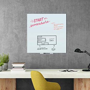 U Brands 3976U00-01 U Brands 3976U0001 Floating Glass Dry Erase Board, 36 X 36, White