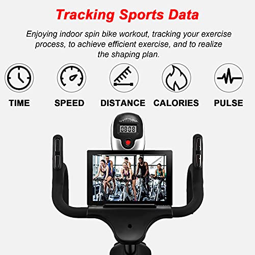 Exercise Bike, DMASUN Indoor Cycling Bike Stationary, Comfortable Seat Cushion, Multi - grips Handlebar, Heavy Flywheel Upgraded Version