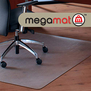 Cleartex MegaMat, Heavy Duty Chair Mat, for Hard Floors or Carpets, Size 46" x 53"