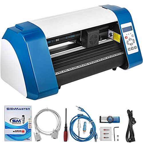 VEVOR Vinyl Cutter 14 Inch Vinyl Cutter Machine 375mm Vinyl Printer Cutter Machine LED Fill Light Strip Vinyl Plotter Cutter Machine Without Stand Signmaster Software