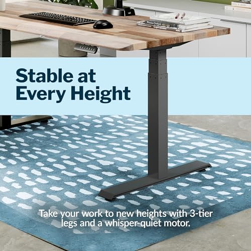Vari Electric Standing Desk Height Adjustable (72x30) - Sloped Ergonomic Front Edge, Reclaimed Wood - 2 Packages