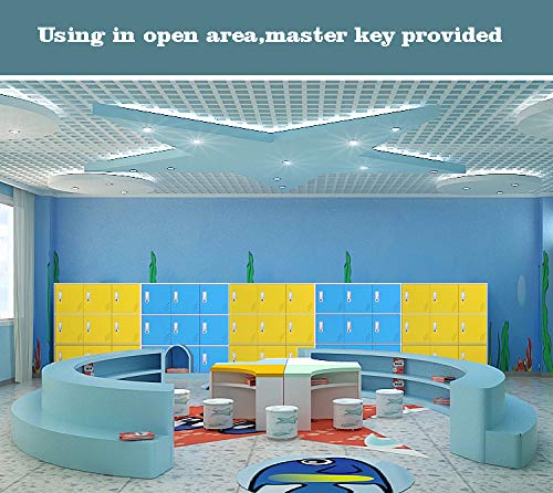 Living Room Organizers and Storage Small Metal Storage Cabinet with Lock for Toy and Cloth and self Belonging Storage (Yellow, 9D)