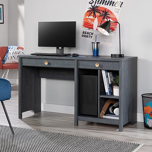 Sauder Home Office Computer Desk, Denim Oak Finish, L: 53.15" x W: 19.45" x H: 30.0