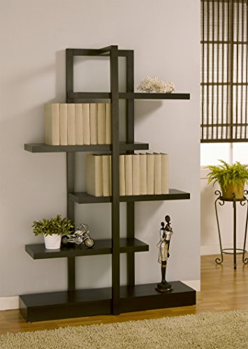 ioHOMES Lydia 5-Shelves Display Stand, Cappuccino