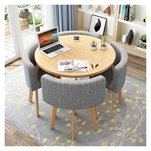 SYLTER Office Conference Table Set - Business Hotel Reception Room Coffee Table, Round Table & Chair Combination (Color)