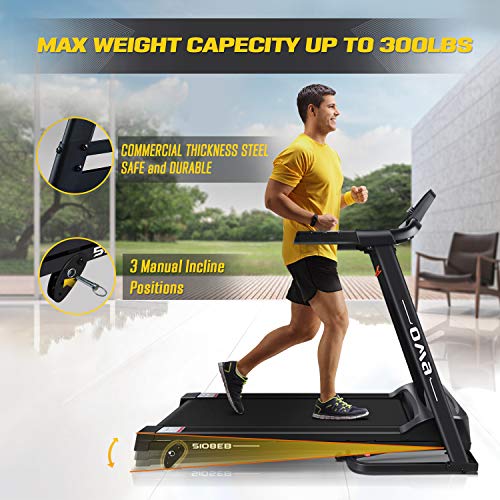 OMA Treadmills for Home 5108EB, Max 2.25 HP Folding Incline Treadmills for Running and Walking Jogging Exercise with 36 Preset Programs, Tracking Pulse, Calories - 2021 Updated Version