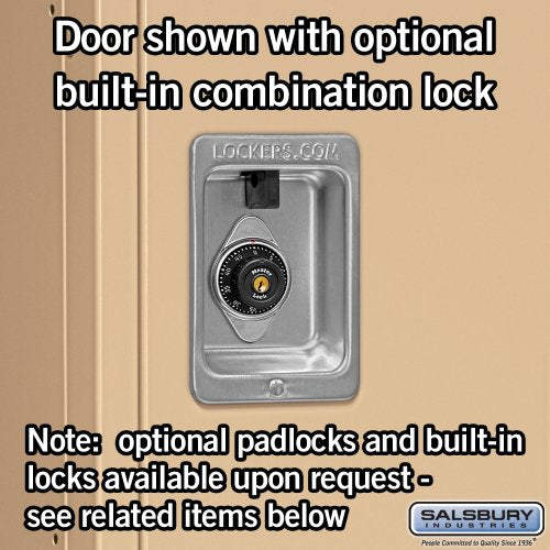 Salsbury Industries 51368TN-U 45" Single Tier Extra Wide Standard Metal Locker, Tan Brown