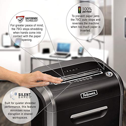 FEL3227901 - Fellowes Powershred 79Ci 100% Jam Proof Cross-Cut Shredder