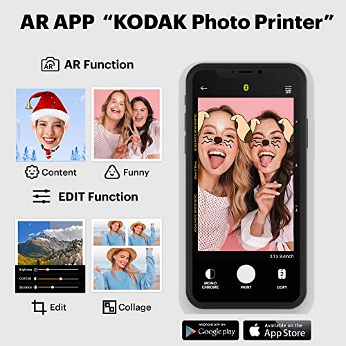 KODAK Mini 3 Retro 3x3” Portable Photo Printer (60 Sheets) - Compatible with iOS, Android & Bluetooth Device, Real Photo, 4Pass Technology & Laminating Process, Print Photos – Yellow