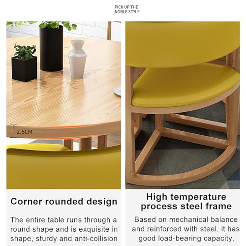 SFJATTA Round Dining Table and Chair Set, Office Reception Negotiation Table and Chair Combination, Leisure Area Home Balcony Small Round Table - Purple