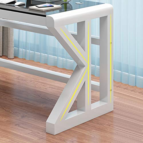 Home Office Desks E-sports table, computer desktop table, home desk, game table, bedroom simple desk, tempered glass computer desk, office study desk, computer PC, laptop desk, workstation dining tabl