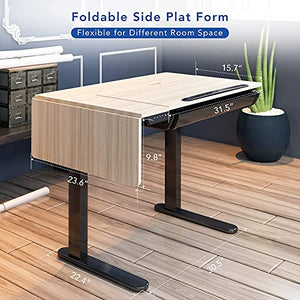 FLEXISPOT Comhar Electric Adjustable Drafting Table, Standing Desk with Storage Drawers, 47.2" W x 23.6" D, Angle Height Adjustable - Craft Artist Table