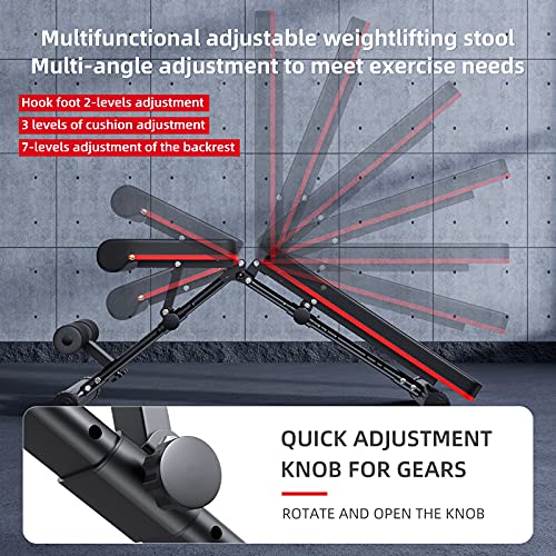 Weight Bench,Adjustable Bench Press Bench,for Home Gym Strength Training Foldable Workout Bench