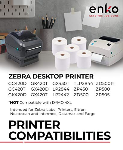 (48 Rolls, 21,600 Labels) 4 x 6" Direct Thermal Address & Shipping Labels (4 x 6") Compatible for Zebra 2844 ZP-450 ZP-500 ZP-505, Eltron, Neatoscan