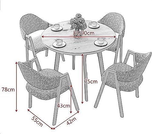 WEBERT Modern Office Reception Room Club Table and Chair Set - Round Table Design
