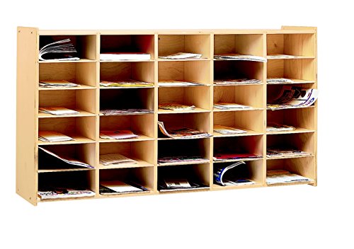 Bird in Hand 072000 Mailbox Organizer Cubby Unit, Horizontal, Birch Veneer, 26" x 47-1/4" x 11-1/2", Natural Wood Tone