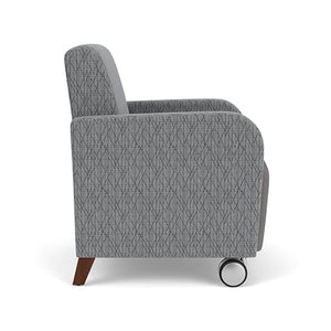 Lesro Siena Gray/Walnut Lounge Reception Guest Chair