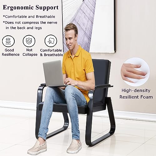 Yudannce Office Reception Guest Chair Set - PU Leather Waiting Room Chairs for Office, Bank, Airport, School, Barbershop