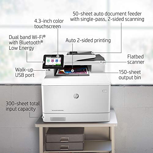 HP Color LaserJet Pro Multifunction M479fdw Wireless Laser Printer with One-Year, Next-Business Day, Onsite Warranty (W1A80A)