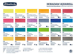 Schmincke Horadam Aquarell Full-Pan Paint Metal Set, Set of 24 Colors (74324097)