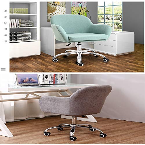 Removable and Washable Office Chair, Sofa Chair, 360°Rotating and Adjustable Height, Ergonomic, Home Office Chair, Meeting Room, Girl's Room, Grey, Pink (Color : Brown)